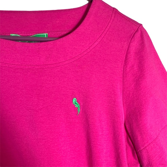 Pappagallo • Solid Pink Scallop Sleeve T-Shirt L - Picture 5 of 15